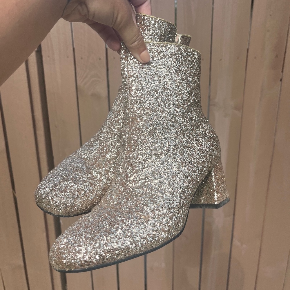 Gold Glittery Boots